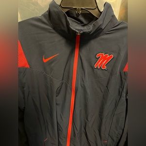 🔥 Nike OLE MISS On Field Jacket Men's LARGE 🏈